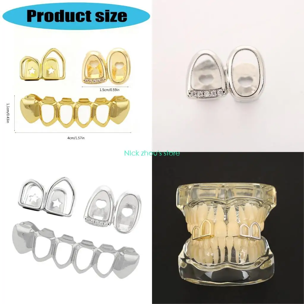 E15E Contemporary Piercing Jewelry Trio Hollow Designs Brass Steel Combo 4cm Length