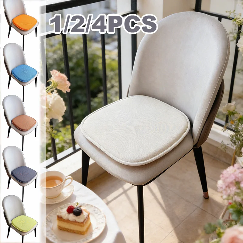 

1/2/4PCS Horseshoe Chair Cushion High Density Sponge Anti-slip Breathable Linen Pad For Dining Office Kitchen Home Decor식탁 의자 방석