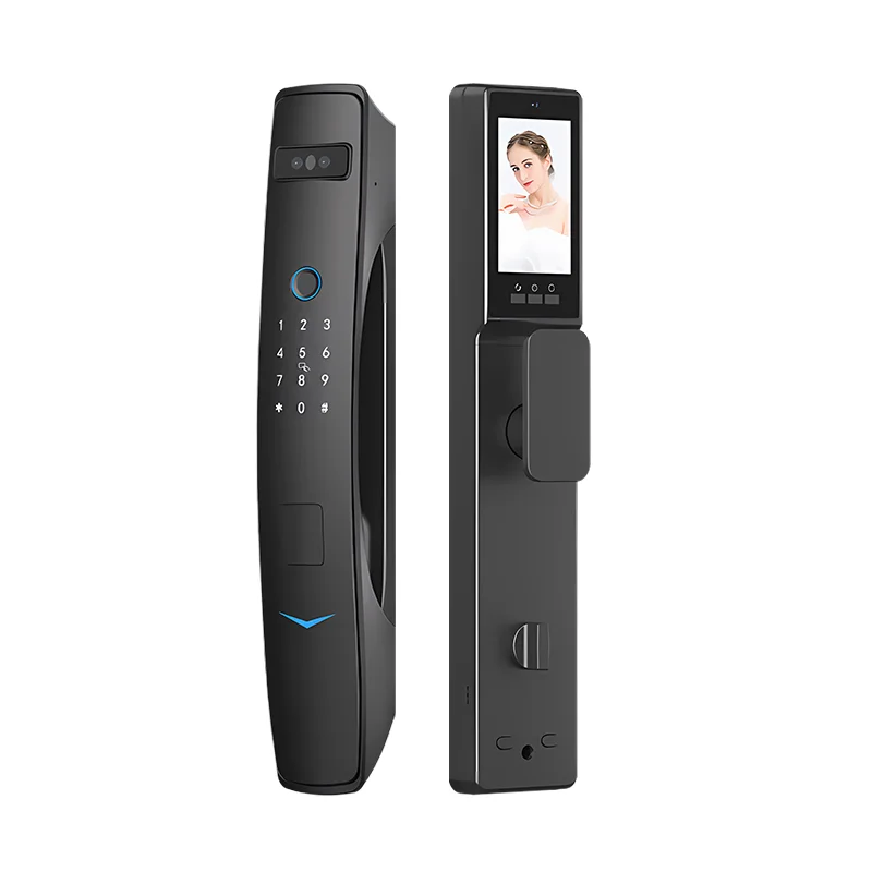 

Home Smart Door Lock with Camera Cat Eye Remote Video Card Unlocked Connect Tuya Wifi App Fingerprint Gate Digital 3D Face
