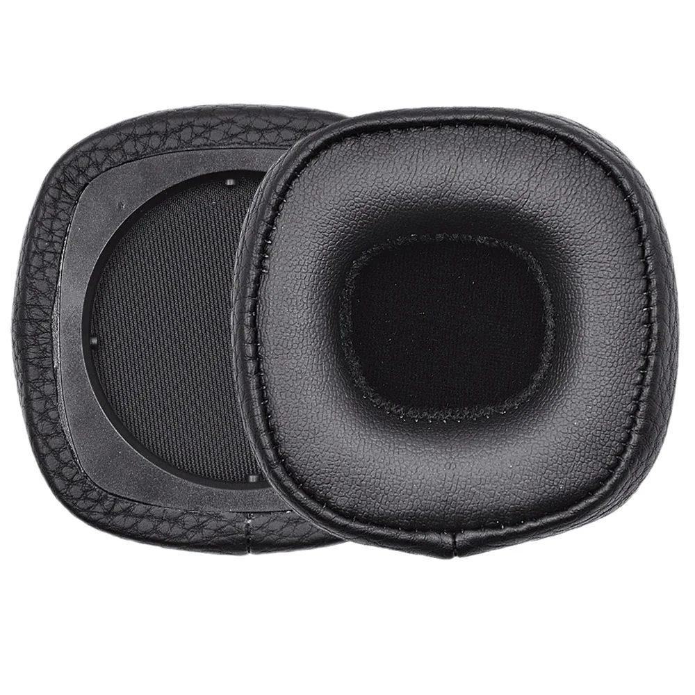 PU Leather Ear Pads Foam Earmuffs Ear Cushion with Clip Replacement for Marshall Major III 3 Headphones Black