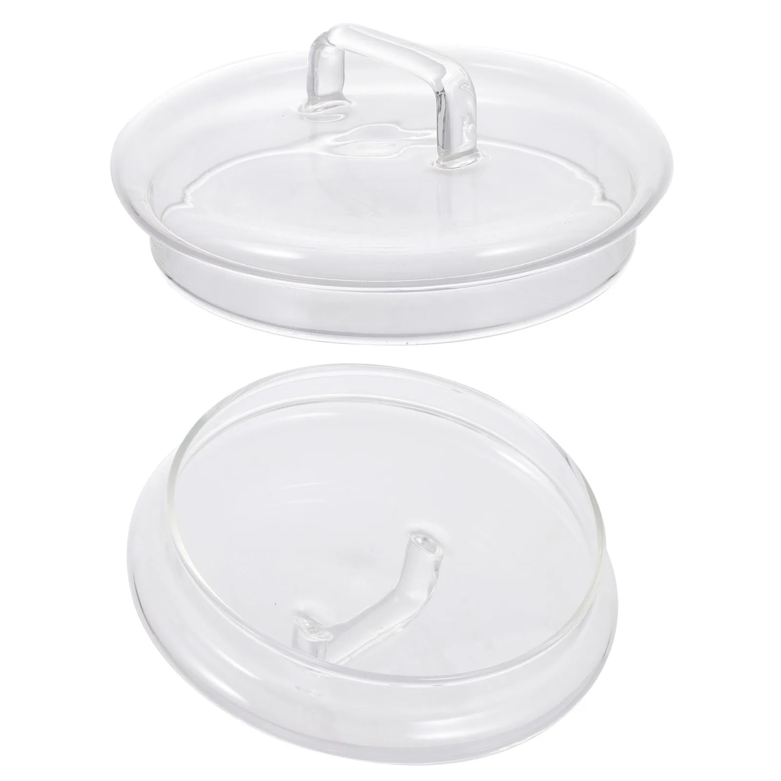 

2Pcs Glass Jar Covers Premium Transparent Replacement Lids for Kitchen Storage Practical Convenient Glass Jar