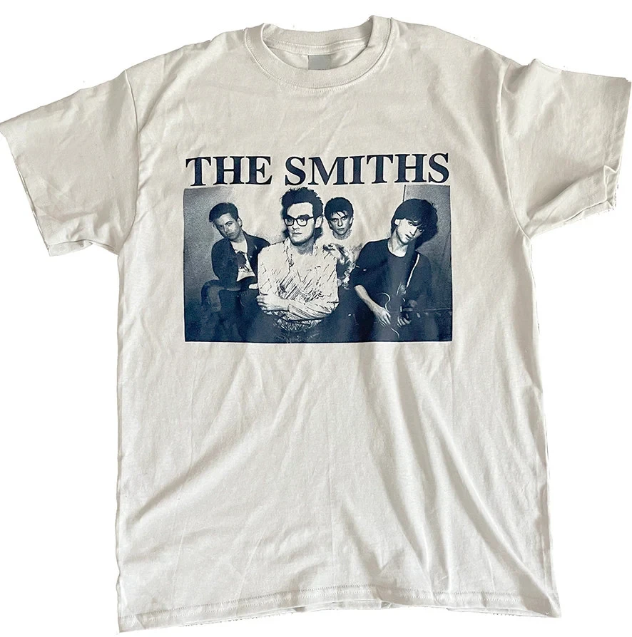 Summer Women's Retro The Smiths T-shirt Pure Cotton and Breathable Short Sleeve Streetwear Oversized Loose Casual
