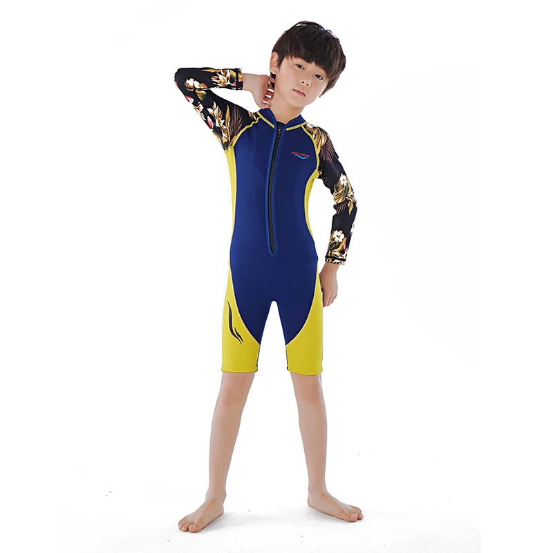 

STLF Youth Girls Boys One Piece Water Sports Sun Protection Rash Guard UPF 50+ Long Sleeves Shorts Suit Swimsuit Wetsuit Swimwea
