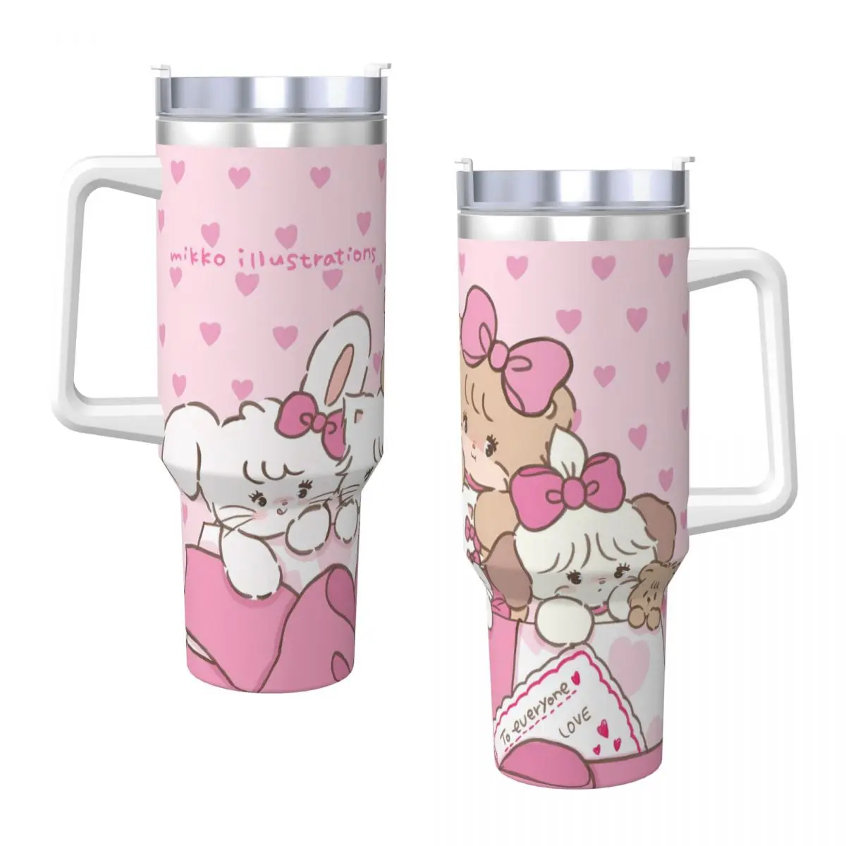 Mikko Stainless Steel Tumbler Driving Mugs Cup Large Thermal Mug Portable Hot Drinks Milk Tea Water Bottle