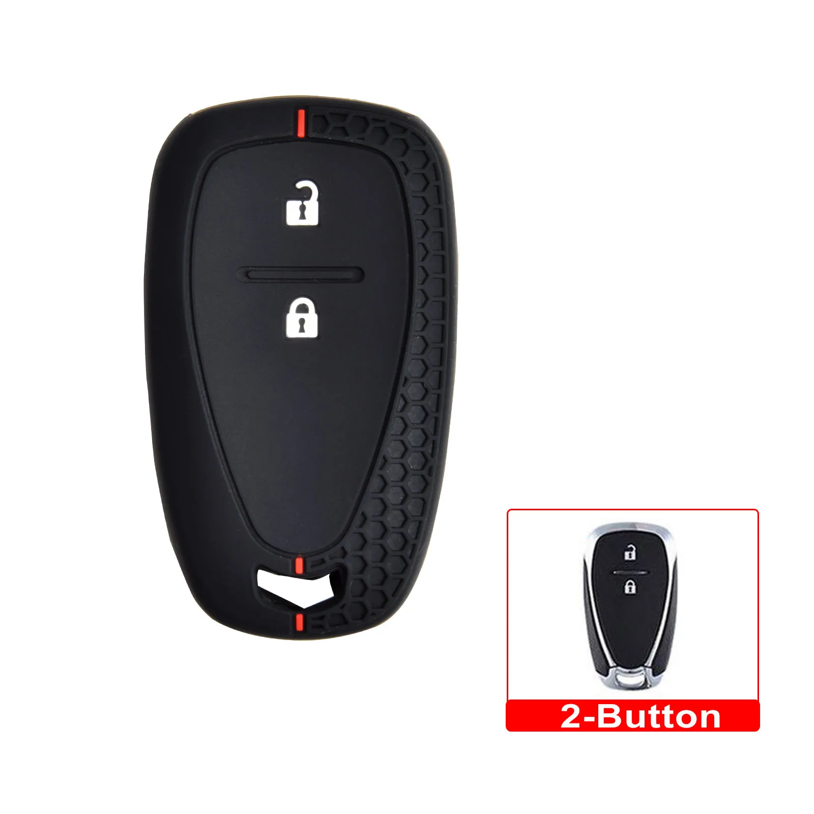 For Chevrolet Cruze Spark 2016 2 Buttons Excellent Smart Remote FOB Key Shell Holder Silicone Remote Car Key Cover Case Holder