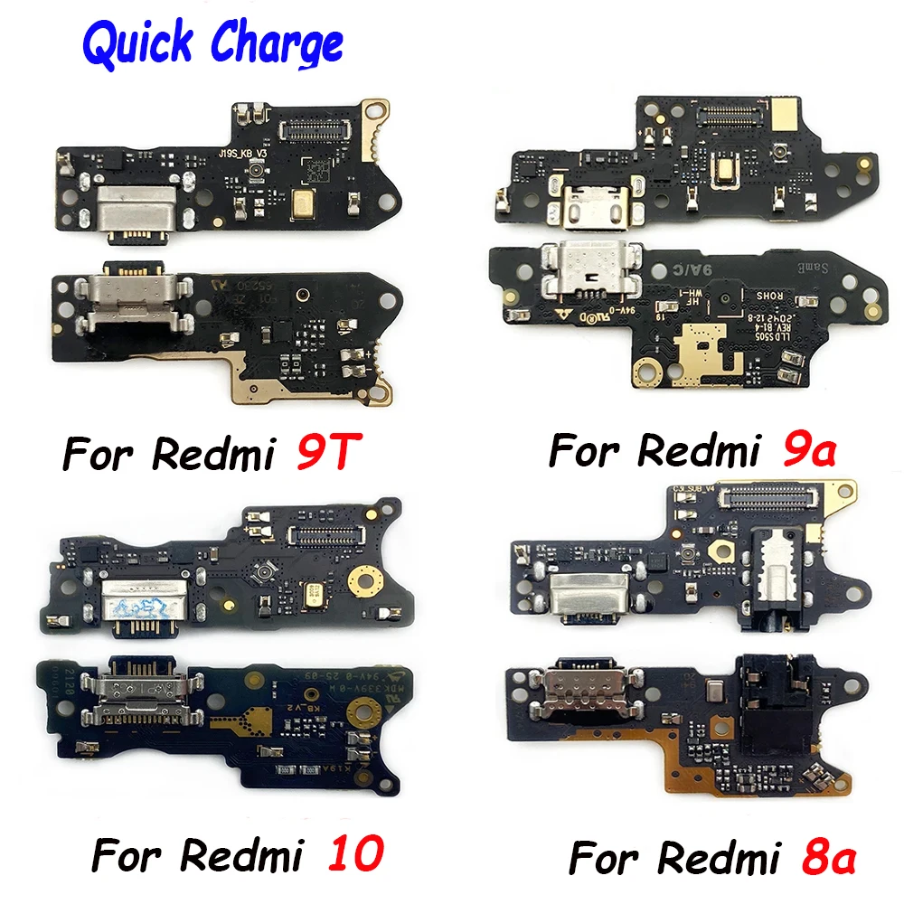 USB Port Charger Dock Plug Connector Charging Board FLex Cable Mic Microphone For Xiaomi Redmi 8 8A 9 9A 9C 9T 10C 10A 10 Prime