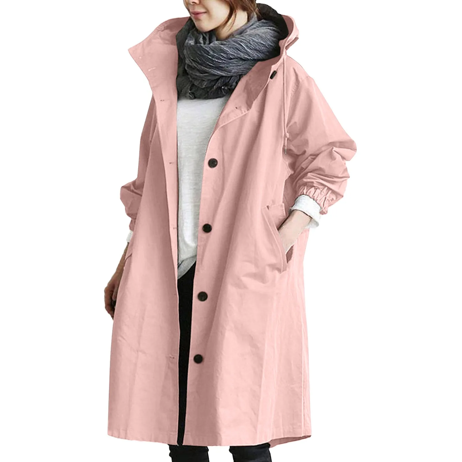 Loose Comfortable Hooded Coat Outwear Womens Elegant Windbreaker Wild Winter Women's Coat Womens Fashion Sweaters