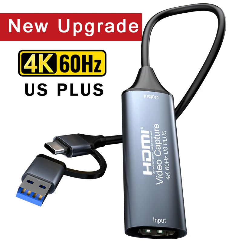 

4K 60 Гц HDMI видеозахват USB 3.0 HDMI аудио видео Mjpeg карта захвата 2160P HDMI игровой захват рекордер для PS5 Live PC Xbox OBS