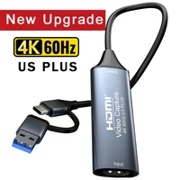 4K 60Hz HDMI captura de vídeo USB 3,0 HDMI Audio Video tarjeta de captura Mjpeg 2160P HDMI grabador de juegos para PS5 PC en vivo Xbox OBS