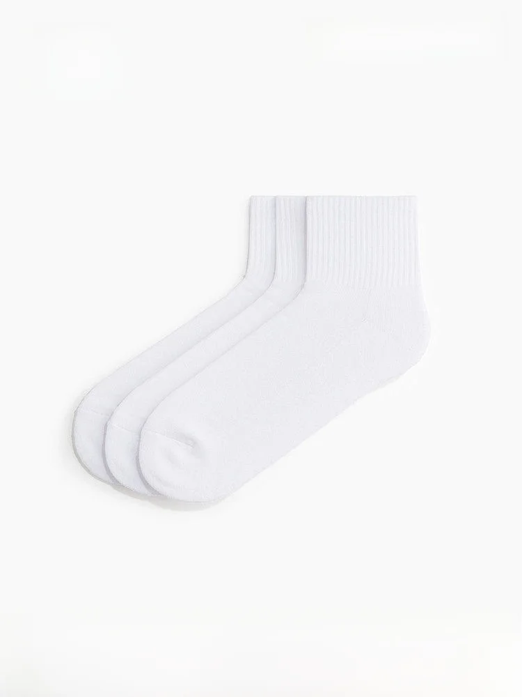 

H&M Men's Summer Socks 3 Pairs Pack Lycra® Cotton Nylon Spandex Blend Color Casual Fashionable Comfortable Breathable