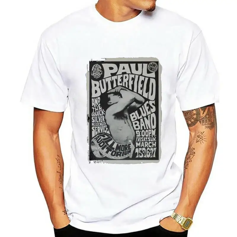 Men The Paul Butterfield Blues Band Poster T-Shirts Black Summer Fashion Style women t shirt