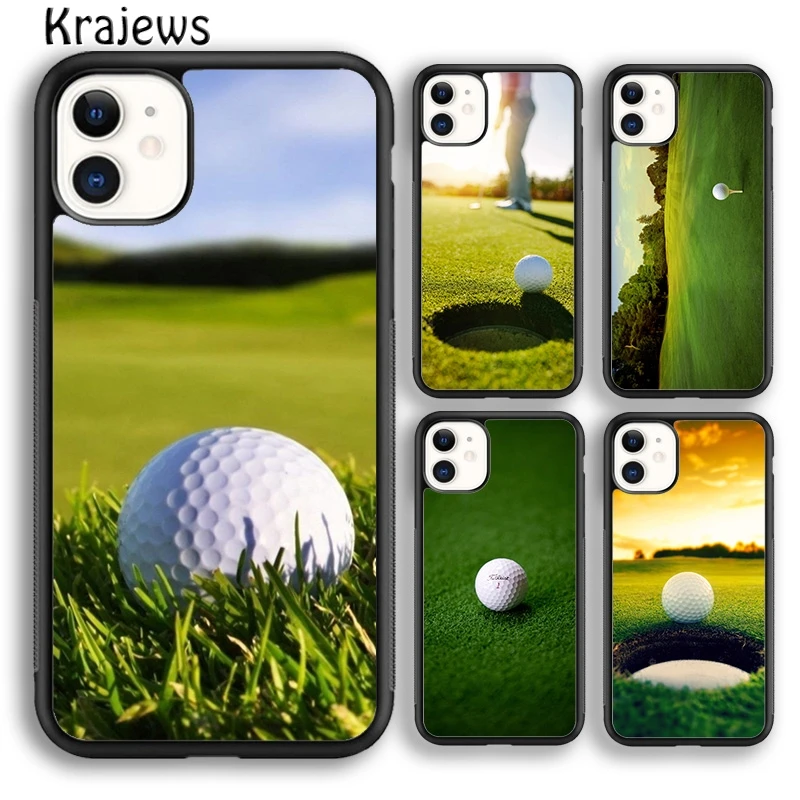 Krajews Golf Course Field Phone Case Cover For iPhone 16 15 14 plus XS XR 11 12 mini 13 pro max coque Shell Fundas