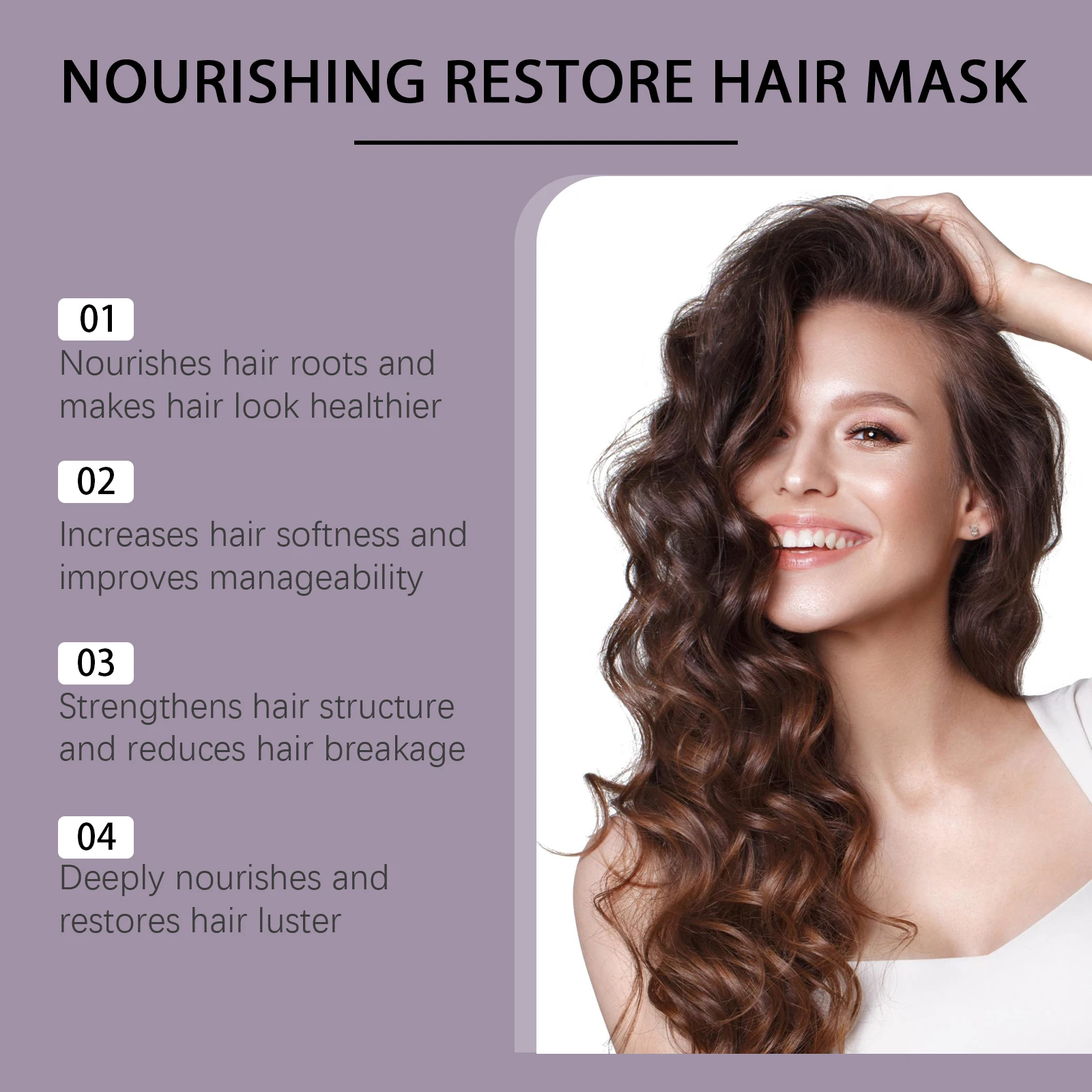 Maska keratynowa do włosów naprawiająca zniszczone, puszące się włosy, miękka, gładka, błyszcząca, nawilżająca, odżywiająca korzenie włosów, zapobiegająca łamaniu, pielęgnacja puszących się włosów.