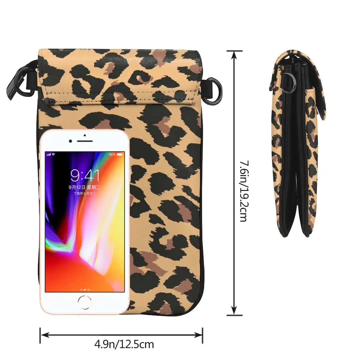 Leopard Tiger Shoulder Bag Wild Animal Streetwear Leather Women Bags Female Fashion Stylish Purse