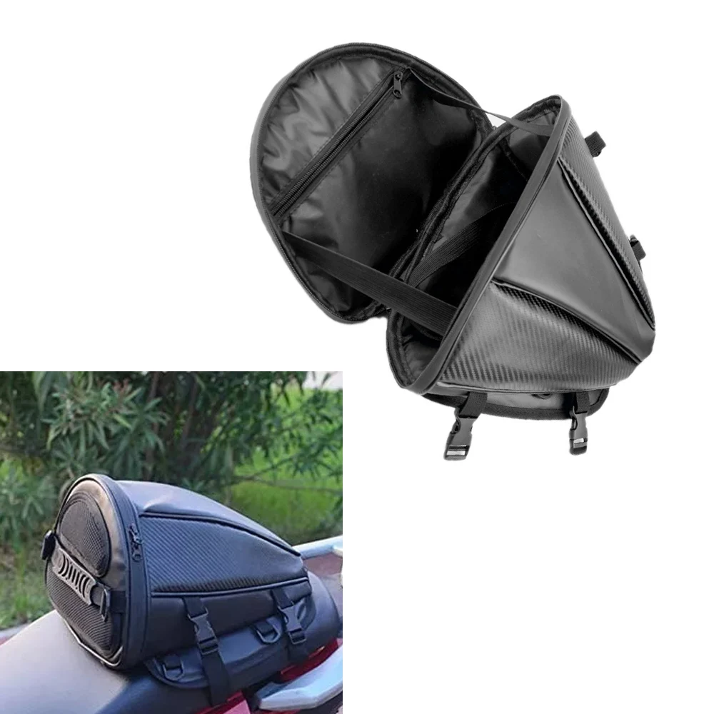 

Motorcycle Tail Bag Luggage Rack Rear Seat Bag Multi-functional Durable Rear Motorcycle Seat Backpack Saddle Bag Waterproof