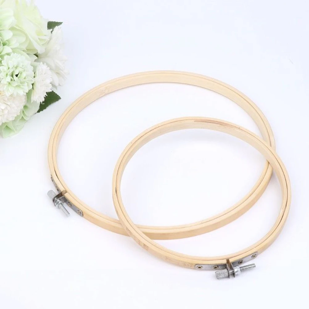 

6pcs Hoops Bamboo Circle Cross Stitch DIY Frame Set Premium Eco Friendly Bamboo Circle Cross Stitch Great for Gifts