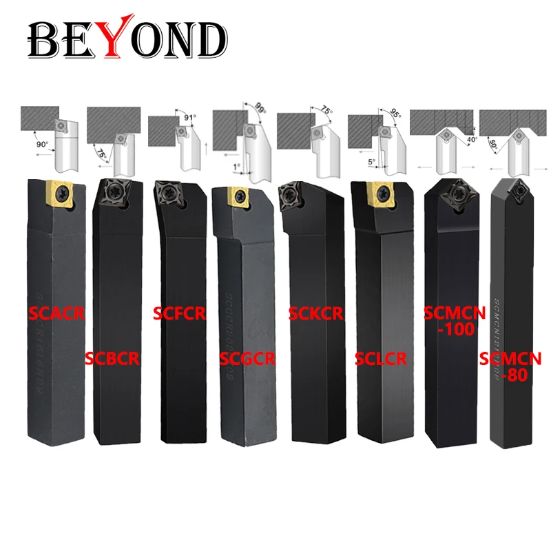 

BEYOND 1 шт. SCMCN SCBCR SCGCR SCFCR SCKCR SCACR SCLCR Внешний токарный станок Держатель инструмента Хвостовик с ЧПУ CCMT SCLCR1212H06 SCACR2020K09 SCLCL