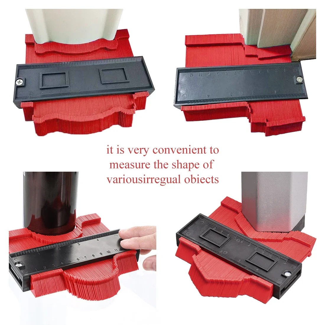 5inch Contour Gauge Plastic Profile Copy Contour Gauges Standard Wood Marking Tool Tiling Laminate Tiles Profile Measuring Tools