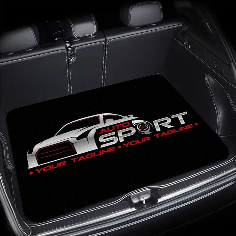 VIKAMA Sports Racing Trunk Mat, Non-Slip and Durable Trunk Protector, Interior Decorative Mat for Racing Enthusiasts