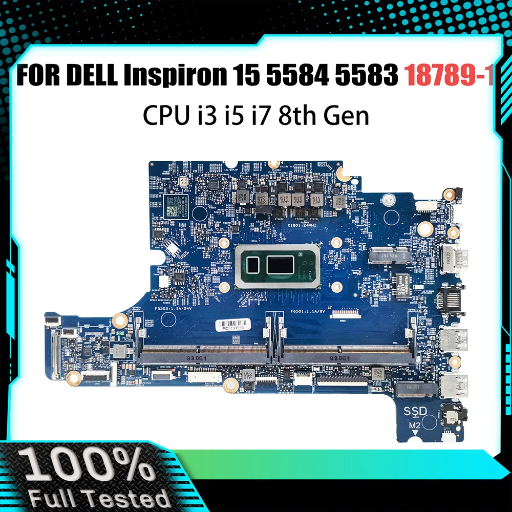 

Laptop Motherboard For Dell Inspiron 15 5583 5584 18789-1 0CXMX0 0F62D6 Computer Mainboard With i3 8145U i5 8265U i7 8565U CPU