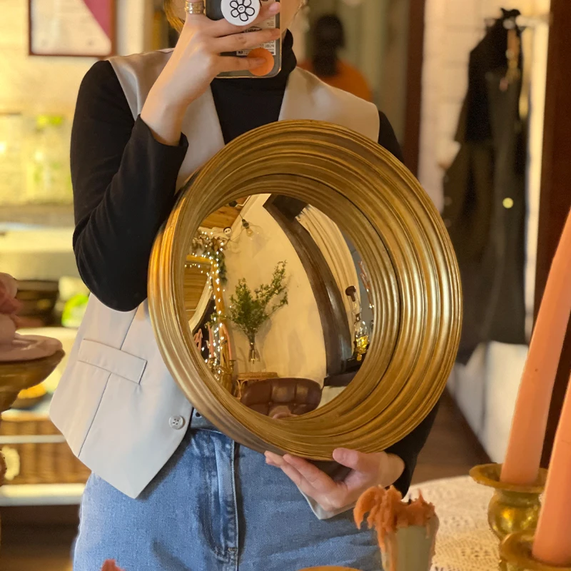 Designer French Style Mirror Decoration Mirrors Living Room Circle Stylish Mirror Espejo Decorativo Household Decorations