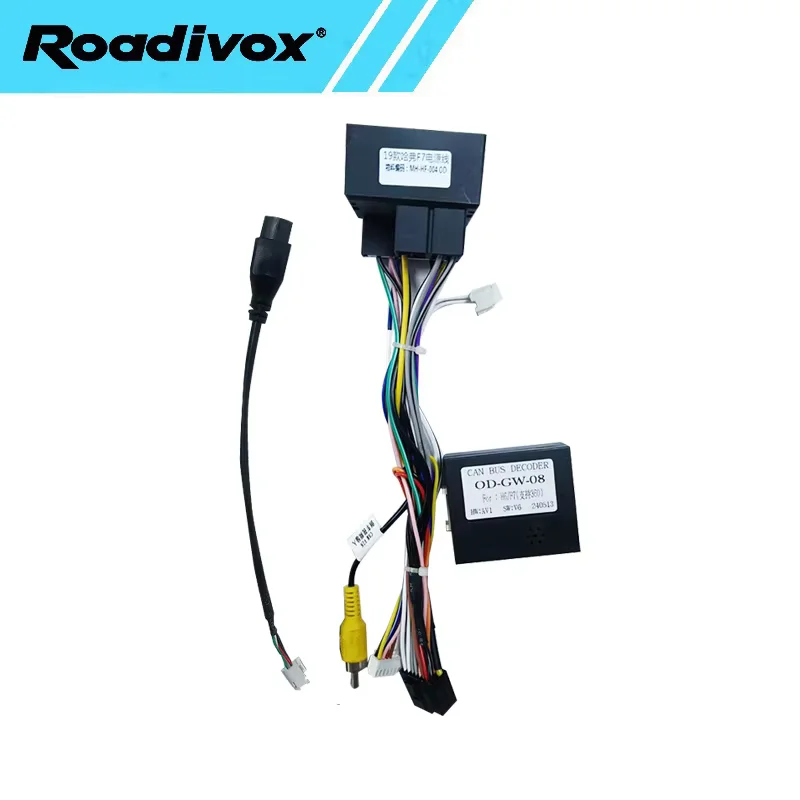 Car Radio Wire Harness Power Adapter Canbus For Haval Great Wall Poer H6 H9 F7 16pin Android Stereo Video ISO Cable Connector