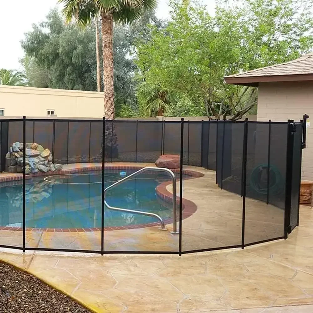 5ft x 48in Ground Swimming Pool Safety Enclosure, Black