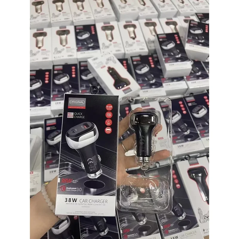 for Car Charger PD 20W QC 3.0 Dual Port Fast Charging Adapter 38W Total Output High Quality USB C Auto Mobile Phone Power