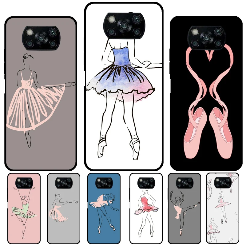 Ballet Dance Girl Ballerina Art For Xiaomi 13 11T 12T Pro 12X 12 Lite Case For POCO F5 X3 X5 Pro F4 X4 GT C40 M5s F3 Coque