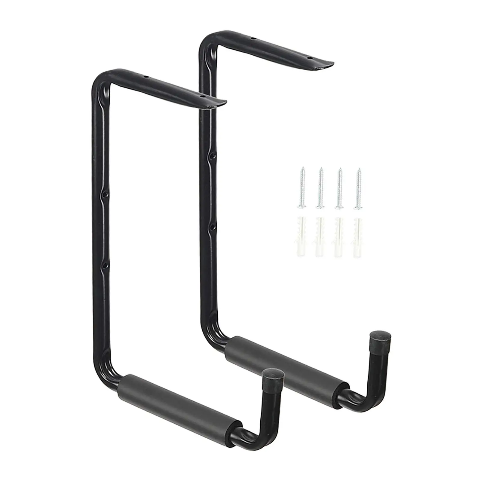2x Garage Storage Hooks Wall Mounted Stainless Steel Canoe Hanger Hooks for Ladder Folding Chairs Snowboard Canoes Surfboard