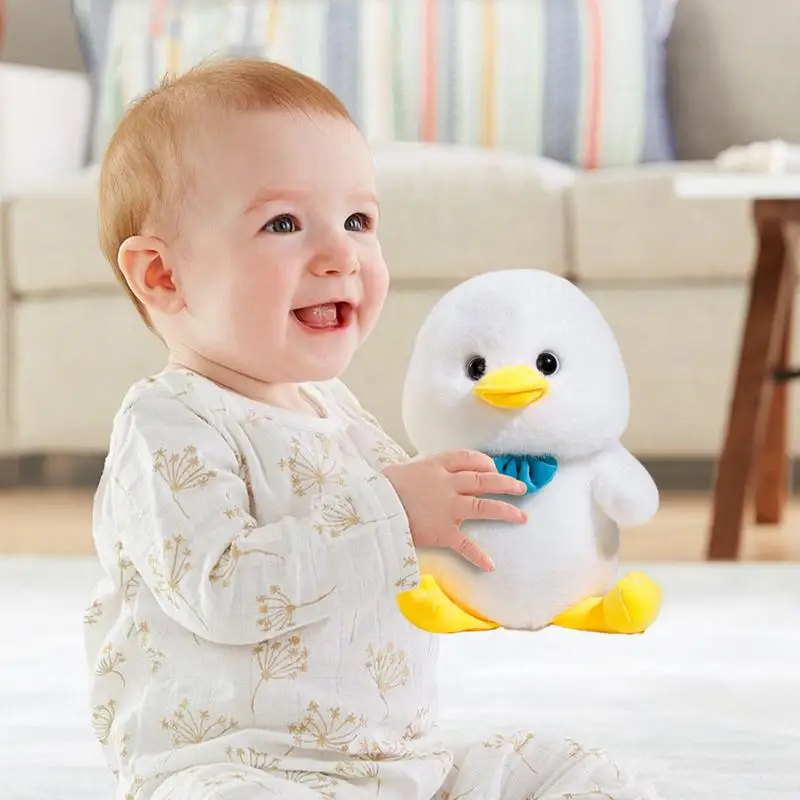 Stuffed Duck Plush 11.81-Inches Cute Cartoon Duck Doll Washable Animal Home Decor Toy Throw Pillow Cuddly Hugger Toy For Nursery