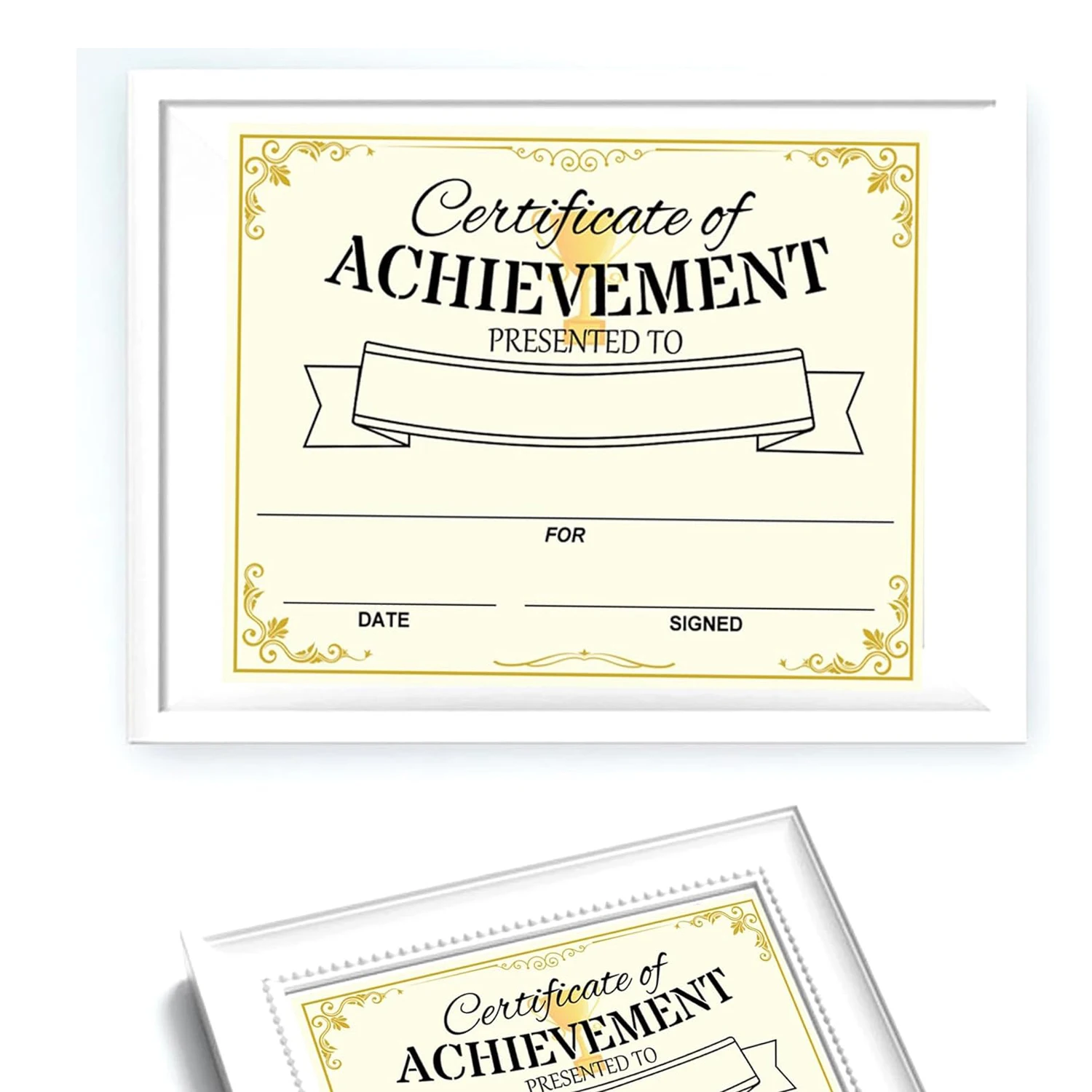 8 * 10 Inch Gold Certificate of Completion Award Card Certificate of Achievement Awards Graduation Diploma Award Certificates 25