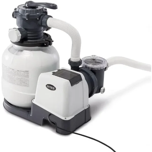 Intex SX2100 Krystal Clear Sand Filter Pump for Above Ground Pools: 2100 GPH Pump Flow Rate – Improved Circulation