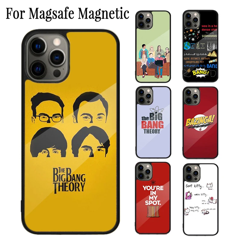 The Big Bang Theory Magnetic Phone Case Coque For iPhone 16 15 14 Plus 13 12 Mini 11 Pro Max Magsafe Wireless Cover Capa