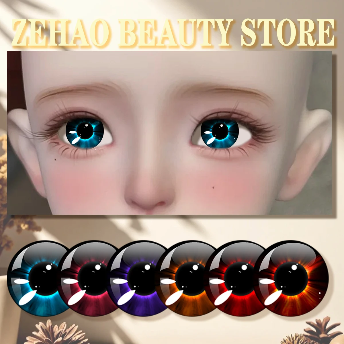 Blyth Doll 12pcs/set Glass Dolls Eye Chip DIY Crafts Eyeballs 10MM-40MM for Blyth Dolls Drop Glue Eye Pupil Toy Eyes Gift JD013