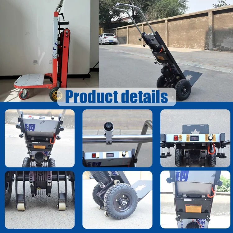 New Crawler Cargo Stair Climbing Machine Lithium Battery Convertible Folding Barreled Water Truck for Industrial Use