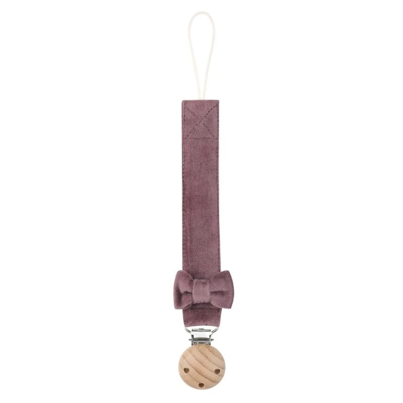 Y4QA Lovely Bowknot Pacifier Chain Hanging Decor Infant Dummy Nipple Holder Leash
