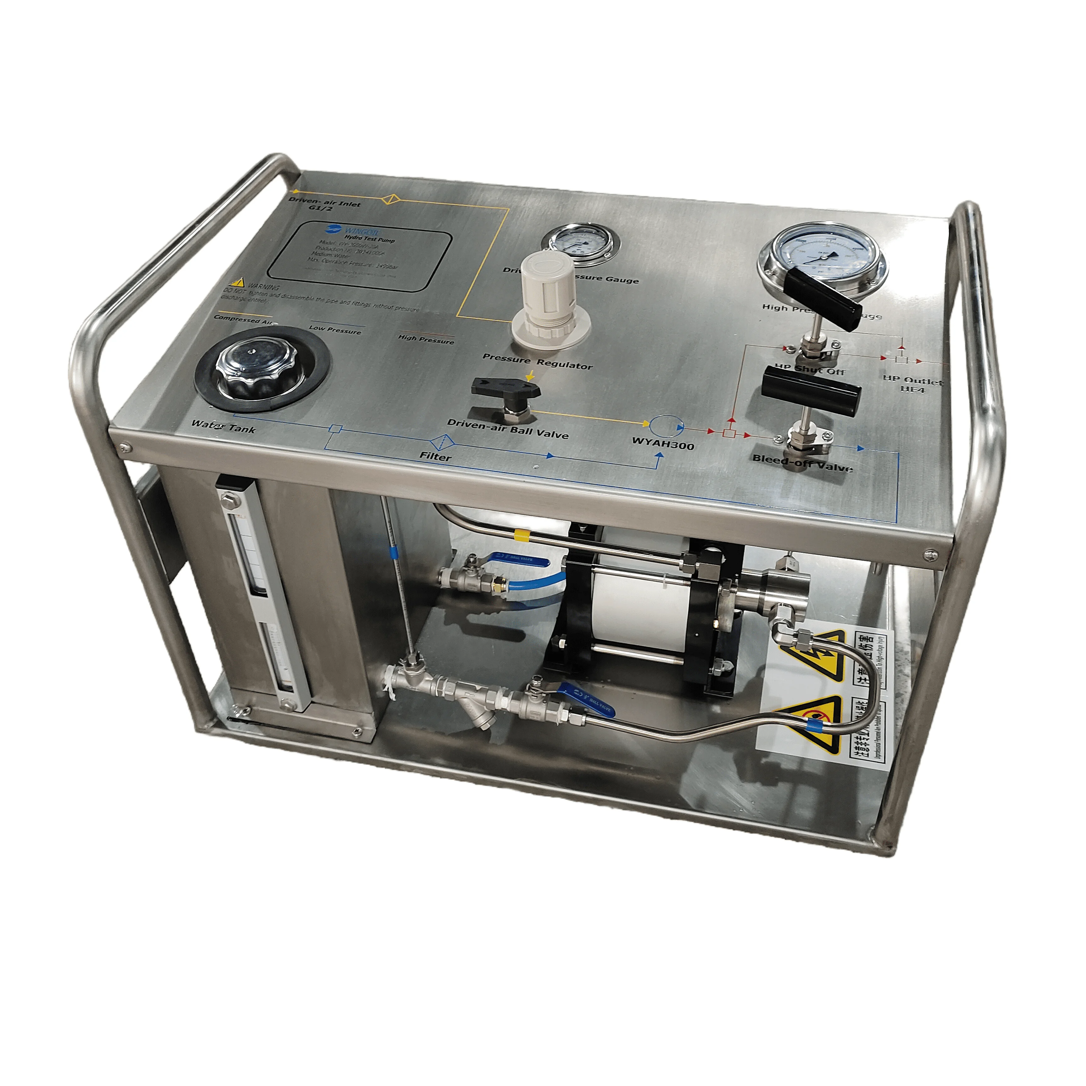 High Pressure Chemical Injection System Hydro Test Pump Testing Unit