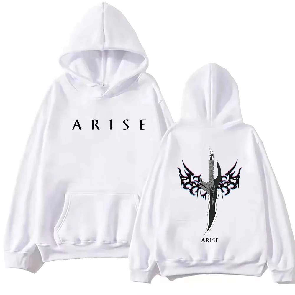 Hoodie Leveling Anime Solo Kaus Hip Hop Pria Wanita Pulover Grafis Gotik Antik Atasan Hoody Leveling Manga Solo