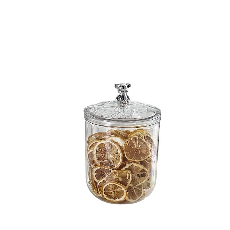 Transparent Sealed Jar PET Storage Jar Moisture-proof Flower Tea Jar Candy Dry Goods Coffee Storage Box Home Minimalist Wind Jar