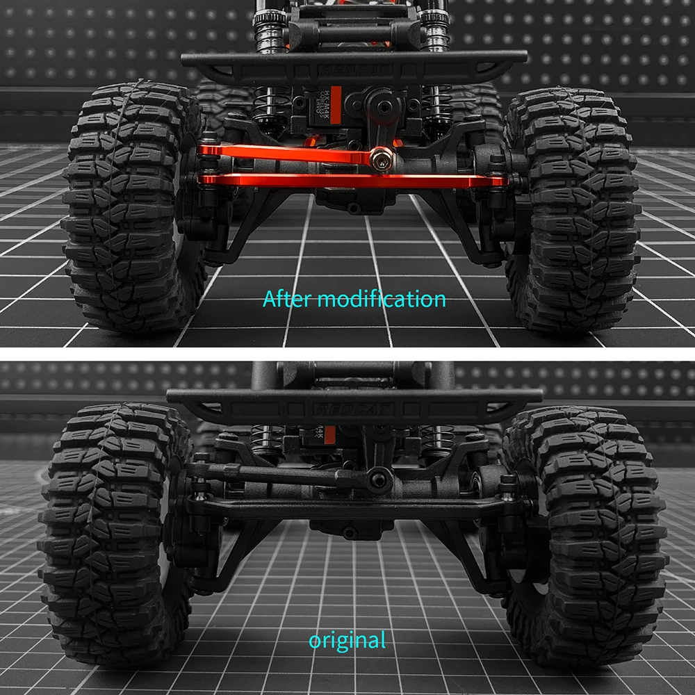 MIBIDAO سبائك الألومنيوم التوجيه الربط مجموعة ربط قضيب ل Redcat Ascent 1/18 الزاحف سيارة ترقية أجزاء