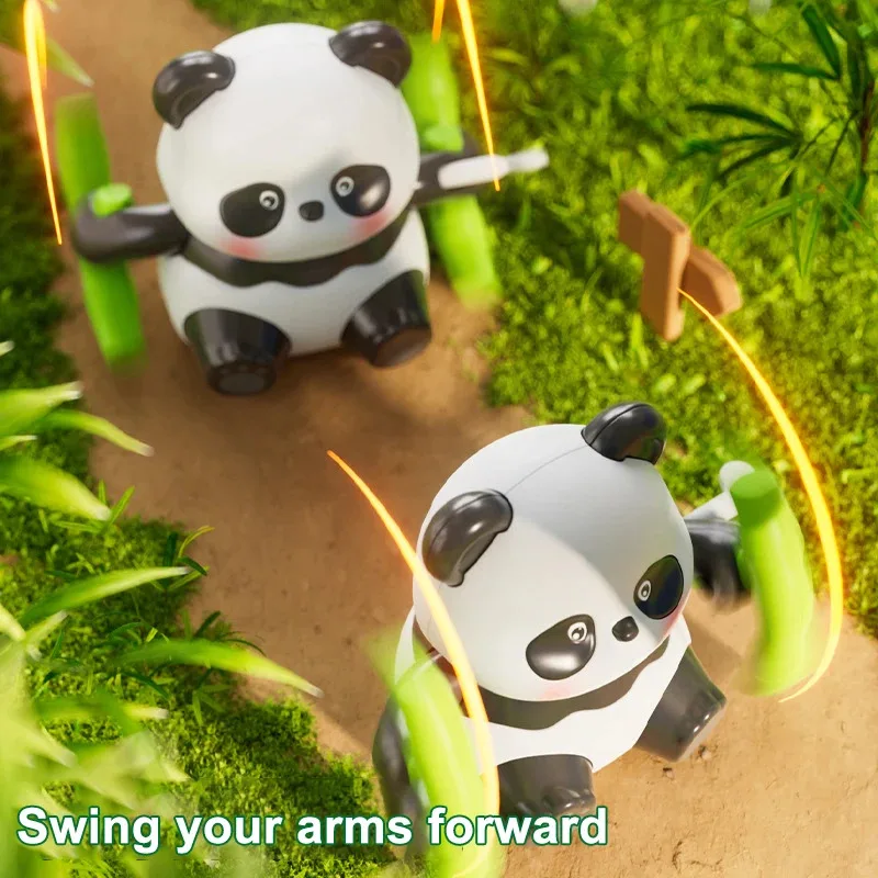 1 Opwindbare Panda Autodecoratie Dierenfeest Klein cadeau Beweegbare opwindbare Panda Speelgoedcadeau