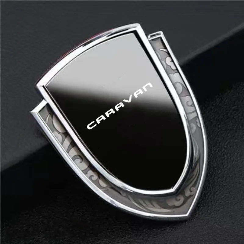 Car Metal Shield Emblem Car Side Fender Body Trunk Badge Sticker For Dodge Caravan 2000 2001 2002 2003 2004 2005 2006 2007