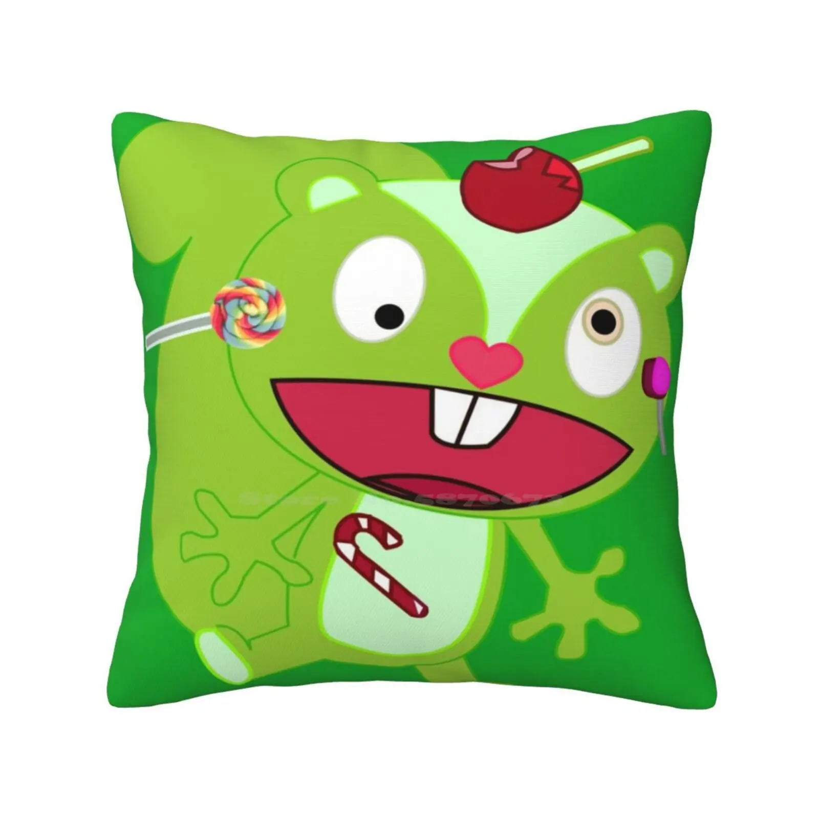 Nutty-Happy Tree Friends Home Sofa Car Waist Throw Pillowcase Psychopath Animation Kids Nutty Happy Tree Friends Impostor