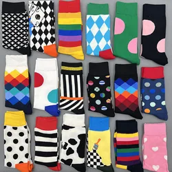 Cotton Happy Socks Unisex Men Women Pattern Fun Art Crew Socks Size