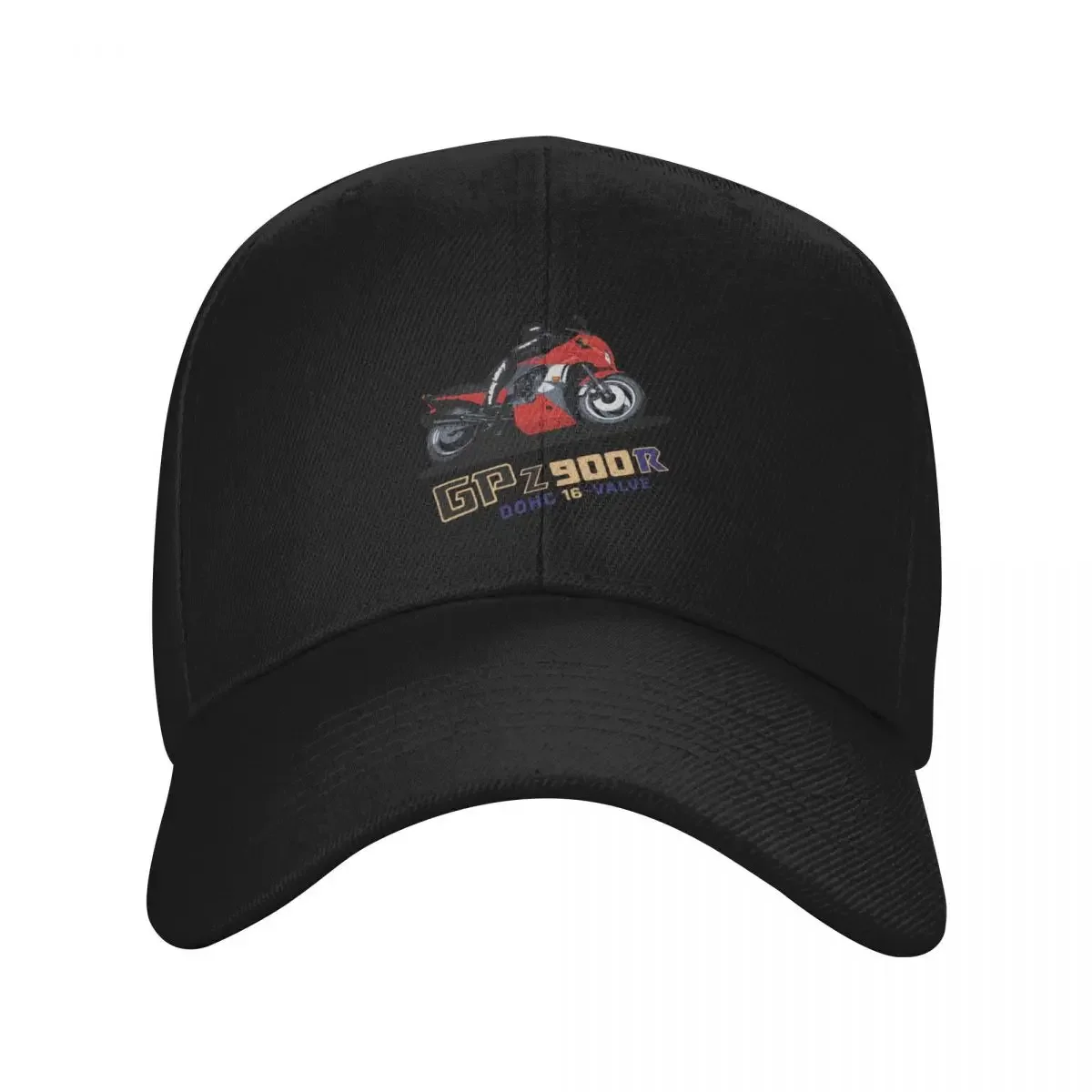 Custom motorcycle illustration GPz900R Red Gray Baseball Cap Golf hats for men Boy Women's