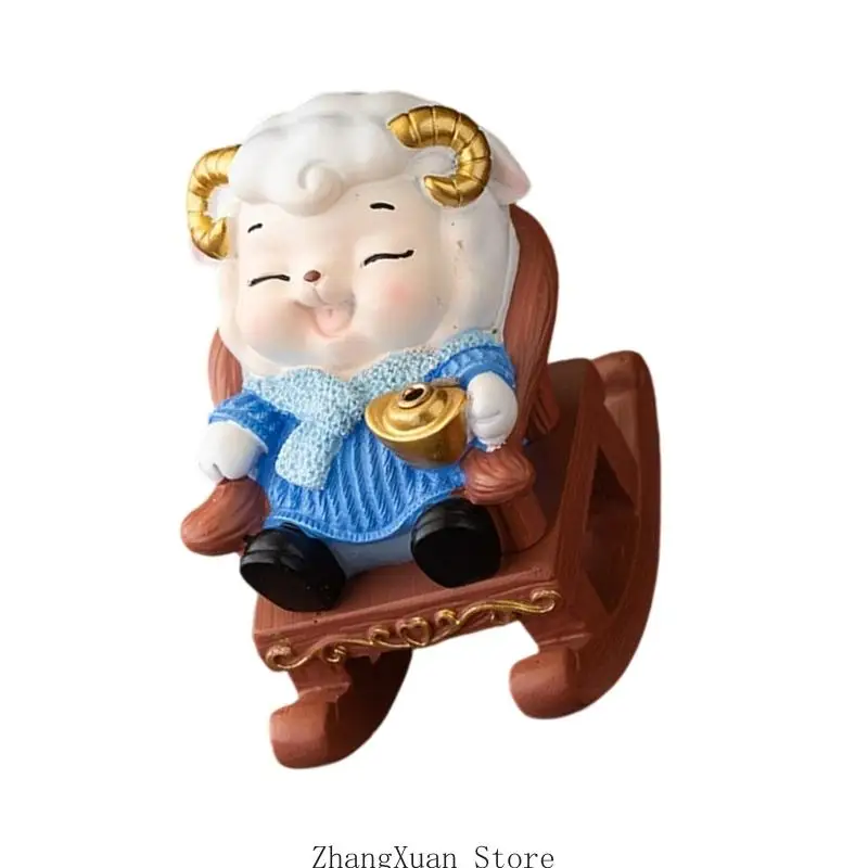 Schafe-Figur, Räucherstäbchenhalter für Schlafzimmer, Schreibtisch, Dekoration, Display, 3 x – Detail 4