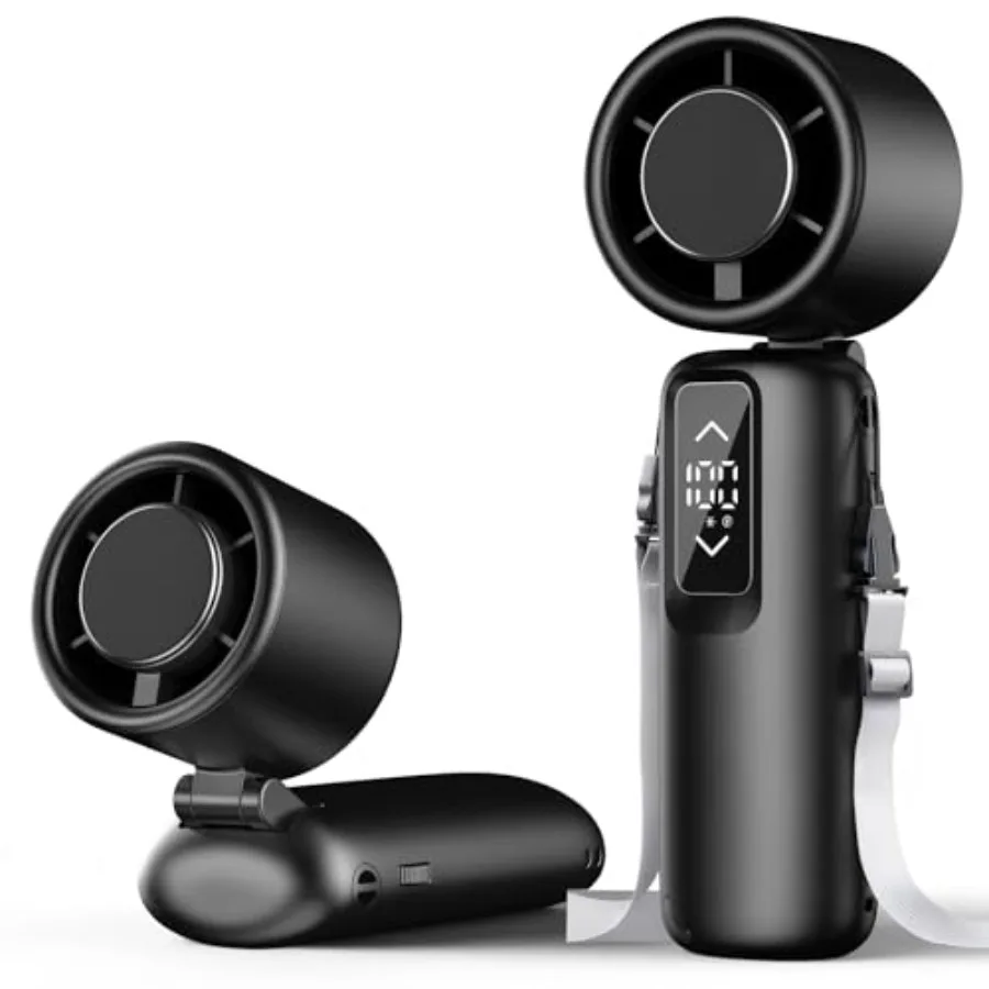 

Portable Handheld Turbo Fan, 1-100 Gear Wind, Battery Operated, Up to 23 Working Hours, 3 IN 1 Personal Fan with Air Turbo Tech