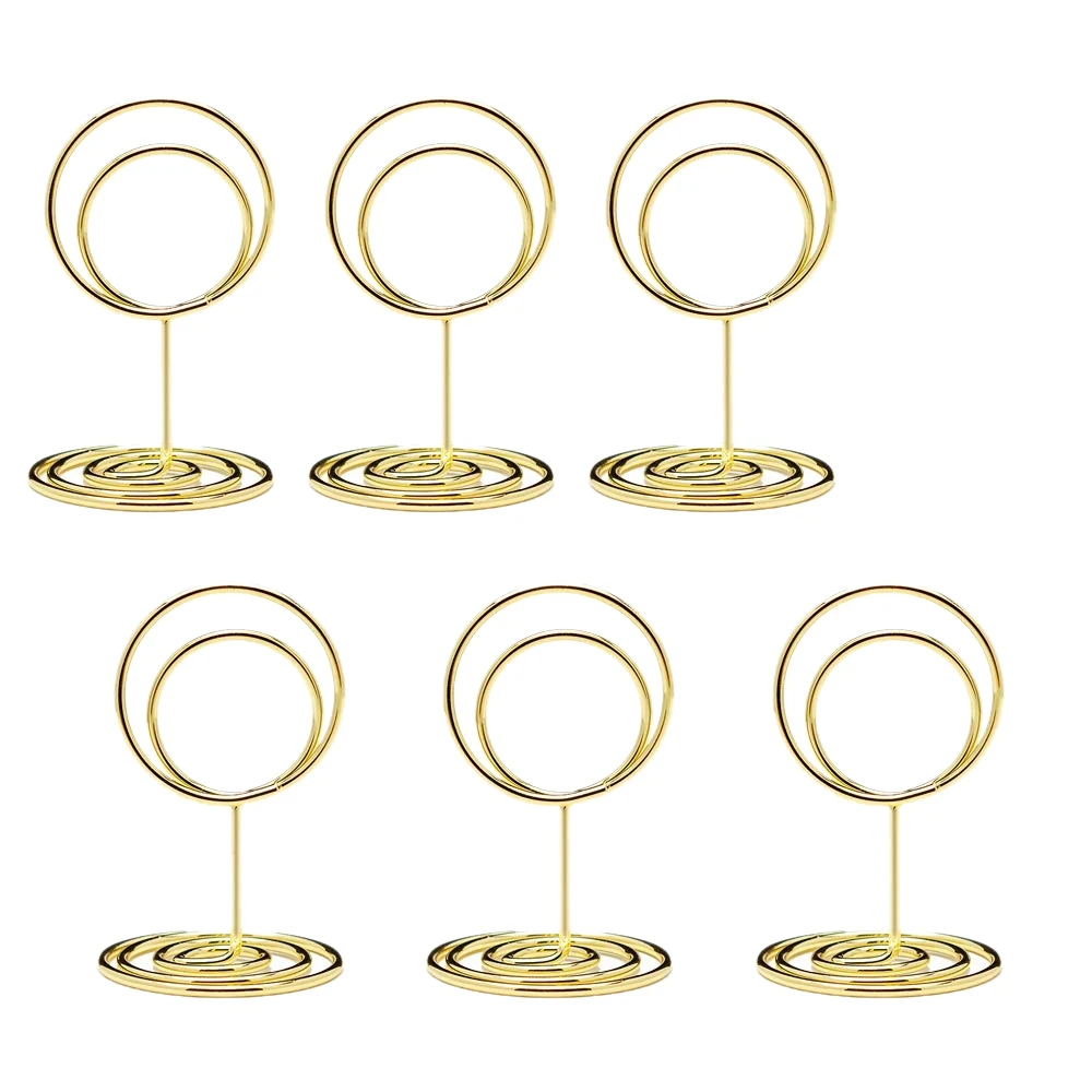 20Pcs Mini Place Card Holders 2Inch Cute Table Number Holders Classy Table Card Holder Table Picture Stands Elegant Wire Phot