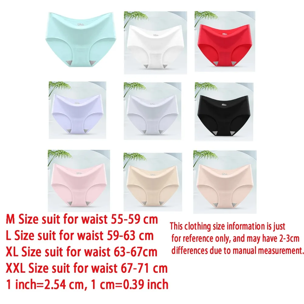 9 Pcs Women's Seamless Ice Silk Panties - Soft Solid Color Underwear for Teens & Adults, Breathable One-Piece Comfort Fit - Image 4